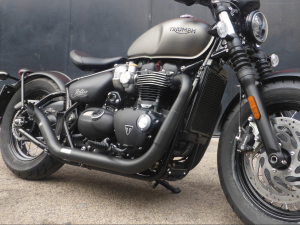 Mass Moto Hot Rod long version Auspuff Schalldämpfer Komplettanlage Triumph Bobber